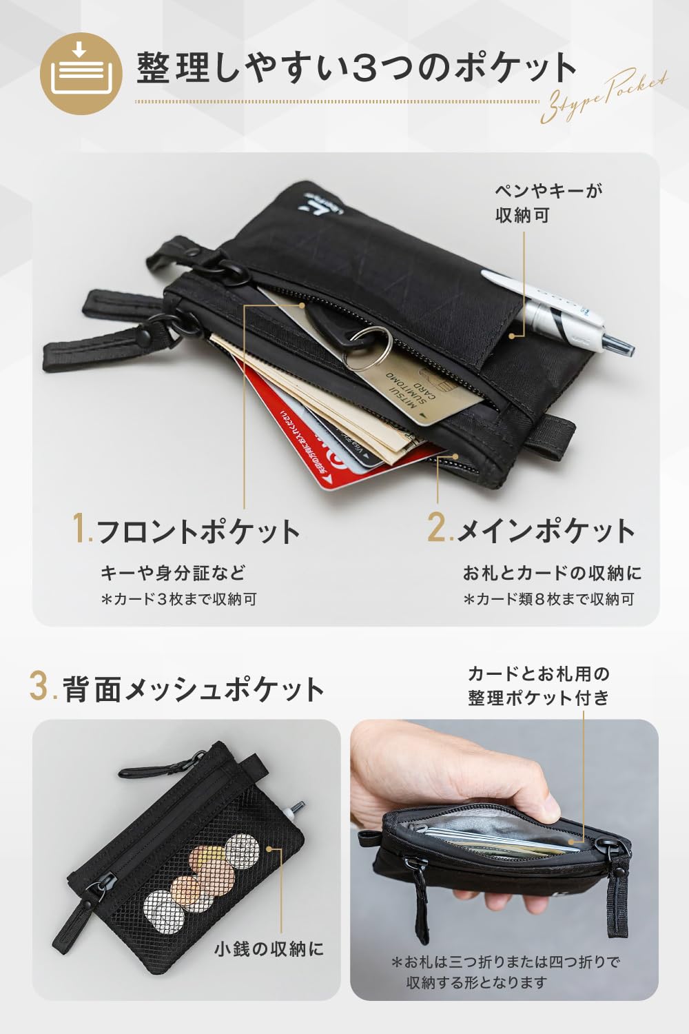 MINISAFE®︎ ミニセフ 薄型セキュリティ財布×スキミング防止 ミニ 財布 トラベルウォレット メンズ レディース 薄型 海外旅行 防犯 撥水 キーチェーン付き