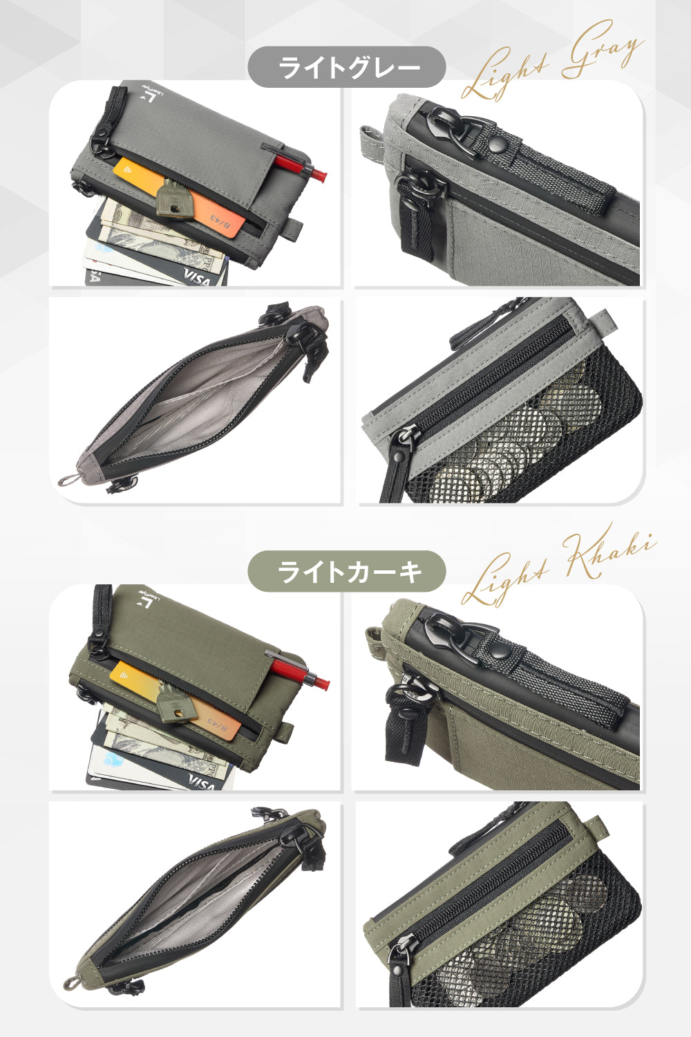 MINISAFE®︎ ミニセフ ミニマム防犯デザイン×スキミング防止 ミニ 財布 トラベルウォレット メンズ レディース 薄型 海外旅行 防犯 撥水 キーチェーン付き（新素材モデル）